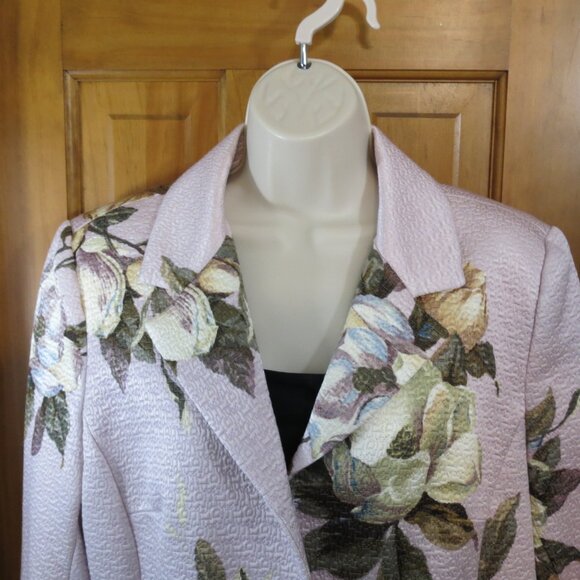 VTG Neiman Marcus Women's Lt Rose Silk/Cotton Blazer Lined Size Large - Picture 3 of 11
